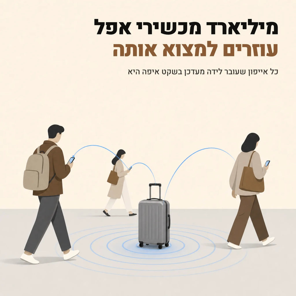 רשת Find My של אפל עוזרת לאתר את המזוודה
